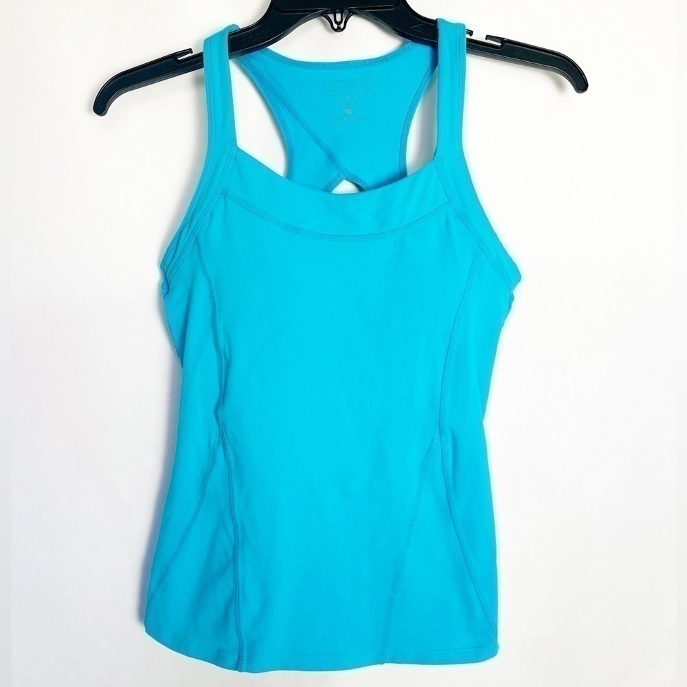 Athleta Blue Razorback Active Tank Top